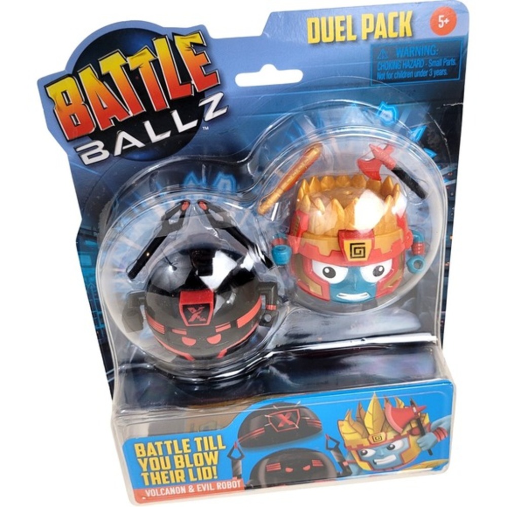 Battle Ballz Duel Pack Volcanon Evil Robot‎ Action Figures Toy Set 5+